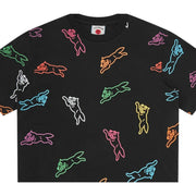 ICECREAM All-Over Running Dog Black T-Shirt