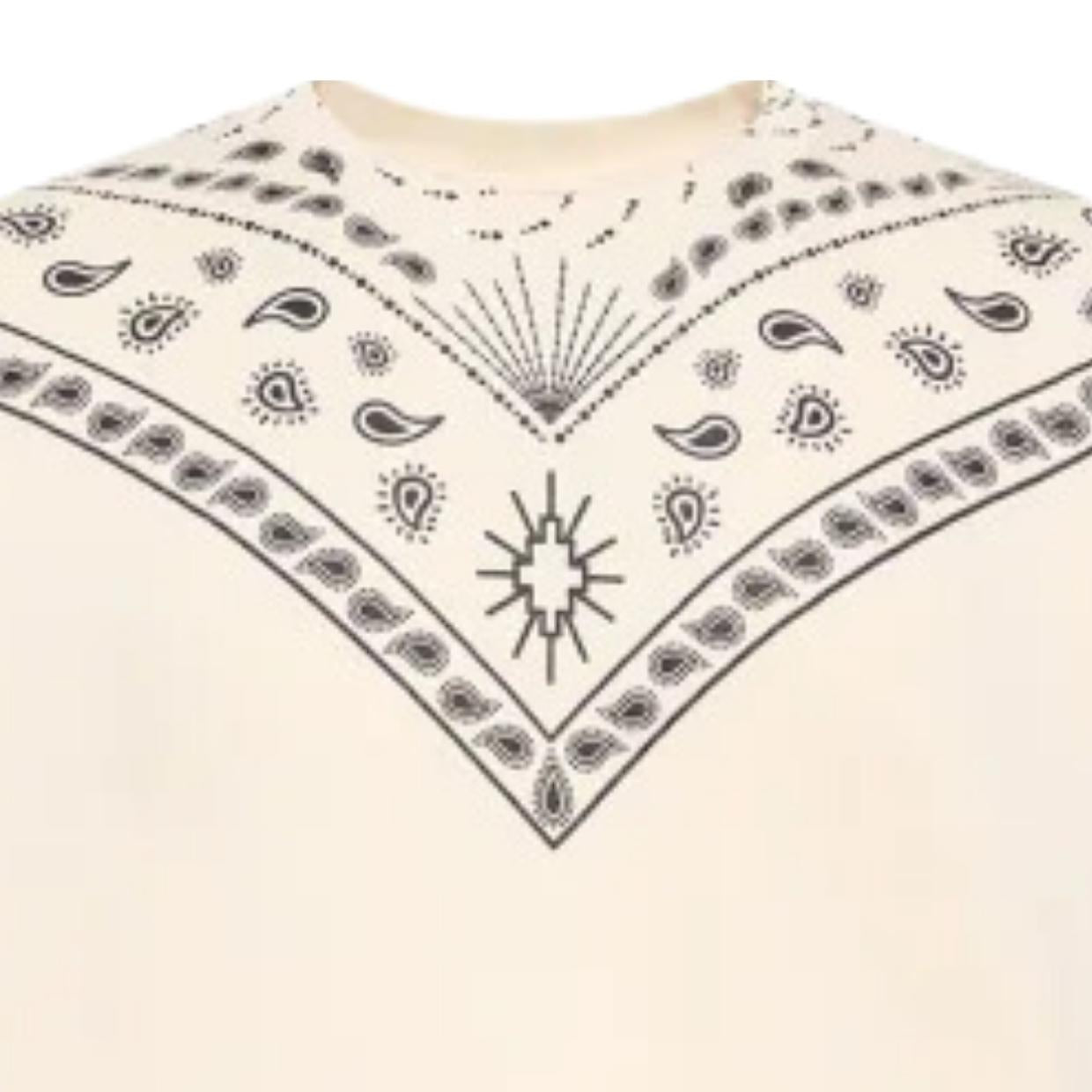 Marcelo Burlon Bandana Print Ecru Sweatshirt