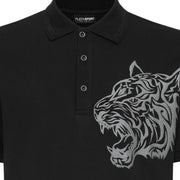 Plein Sport Tiger SS Black Polo Shirt