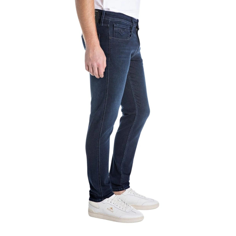 Replay Anbass Power-Stretch Dark Indigo Slim Fit Denim Jeans