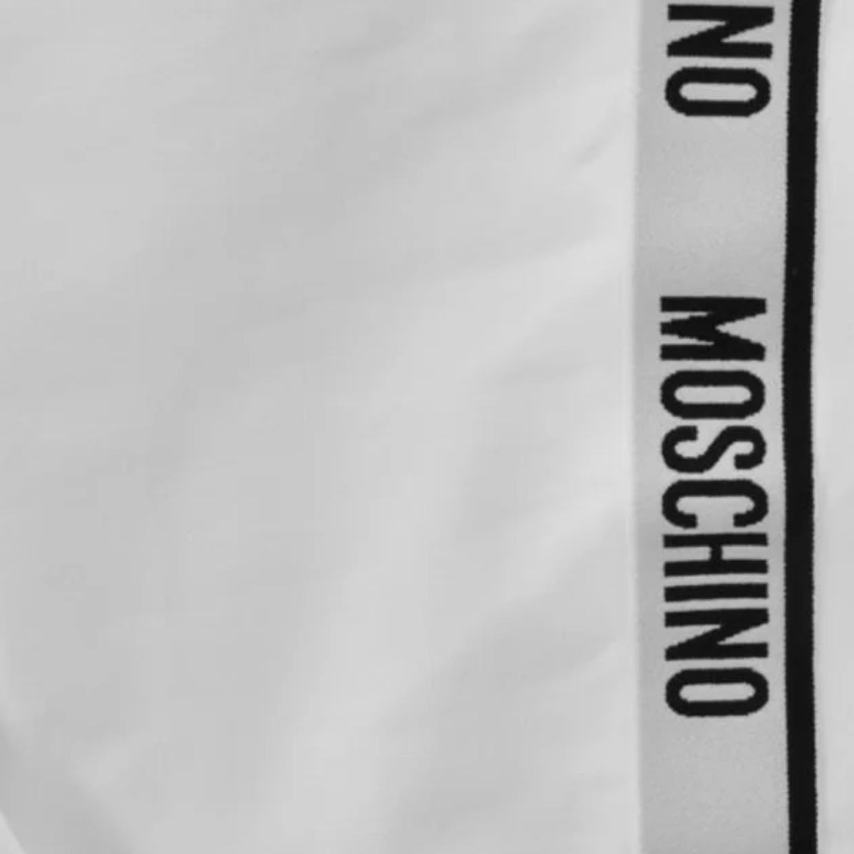 Moschino Underwear Logo Tape White Short Sleeve Hoodie