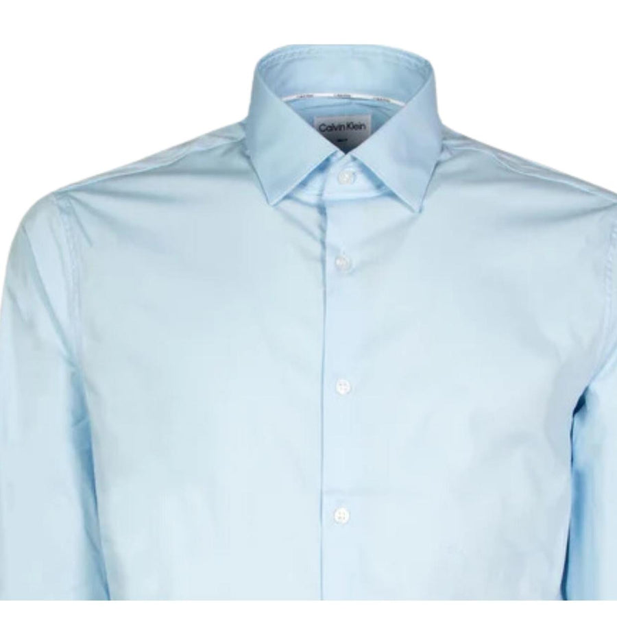 Calvin Klein Poplin Slim Fit Calm Blue Shirt