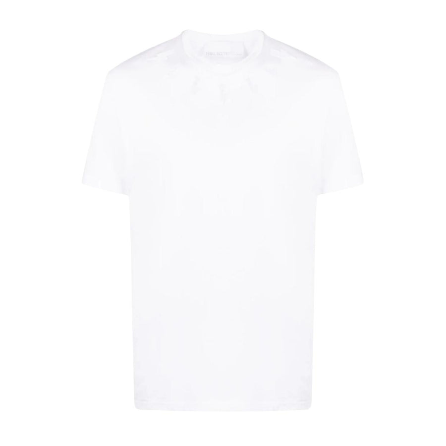Neil Barrett Broderie Anglaise Collar Bolt White T-Shirt