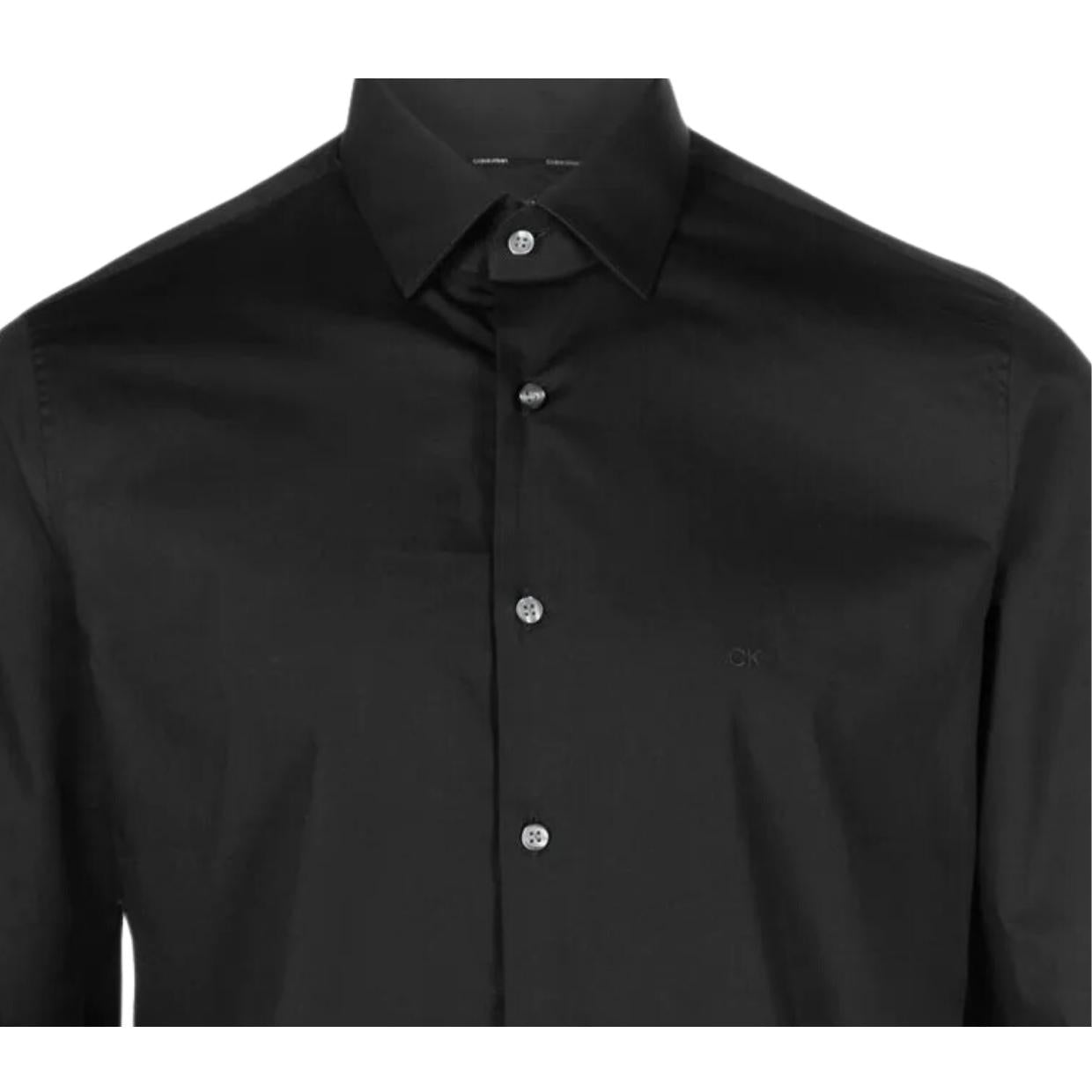 Calvin Klein Poplin Slim Fit Black Shirt