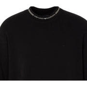 Emporio Armani Logo Collar Black Sweatshirt