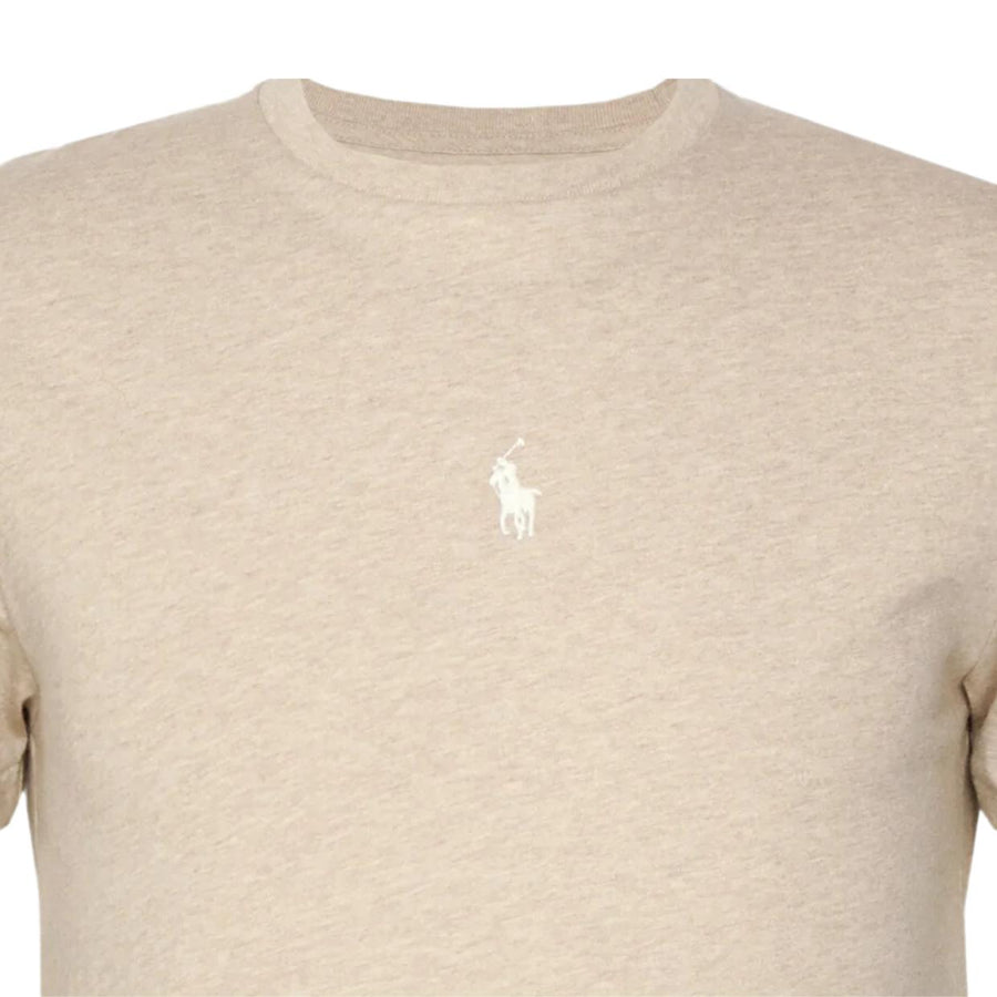 Ralph Lauren Embroidered Logo Beige T-Shirt