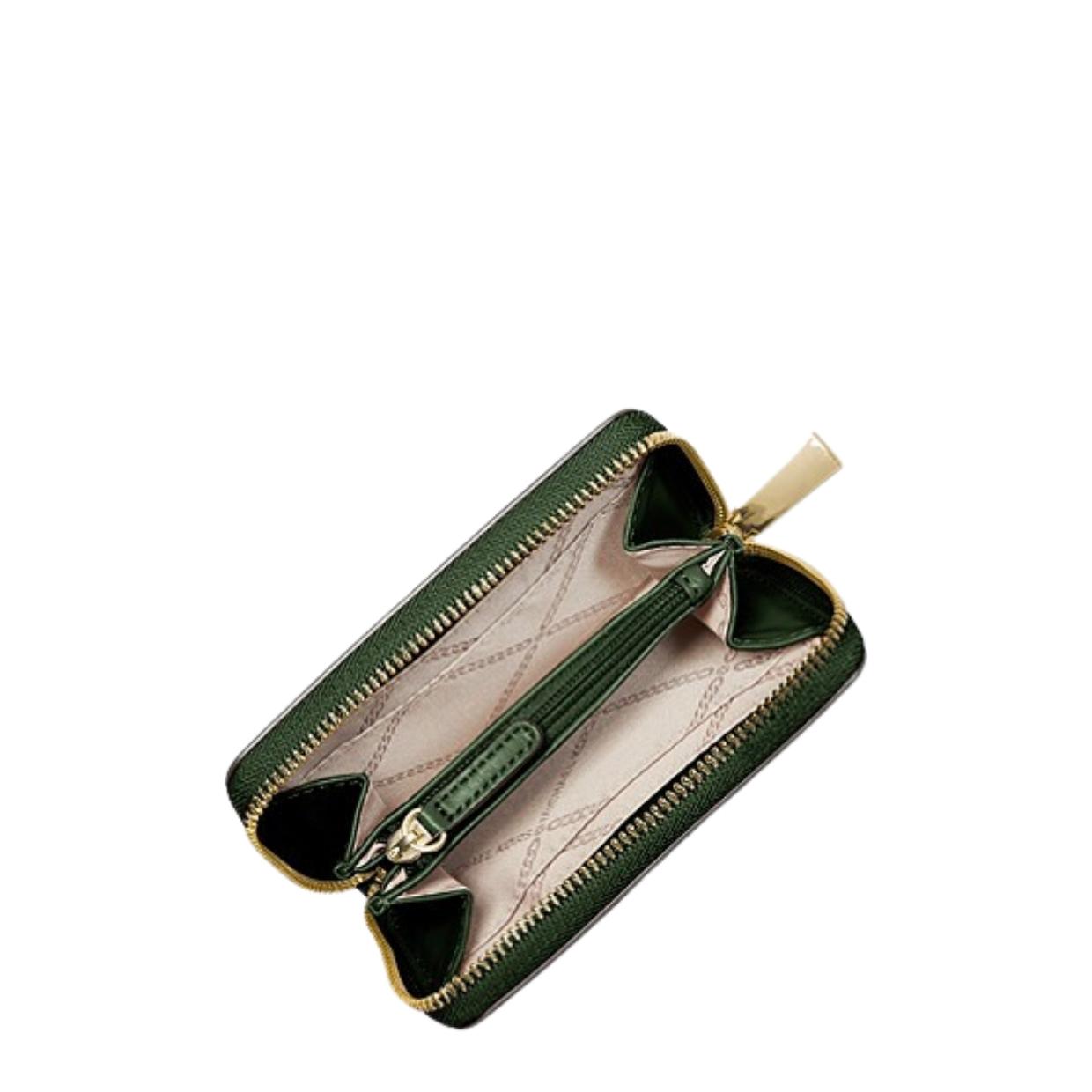 Michael Kors Green Jet Set Small Leather Wallet