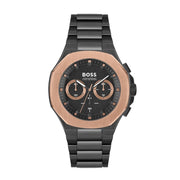 BOSS Taper GQ Black Plated Stainless Steel Watch