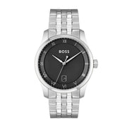 BOSS Principle Black Dial Stainless Steel Watch