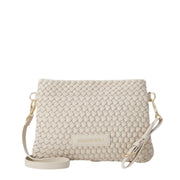 Valentino Bags Shantel Woven Ecru Clutch Crossbody Bag