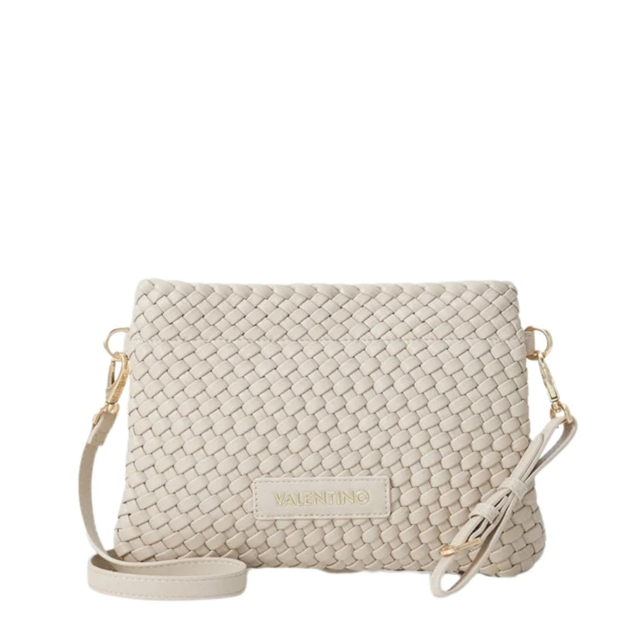 Valentino Bags Shantel Woven Ecru Clutch Crossbody Bag