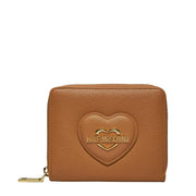 Love Moschino Gold-Tone Heart Logo Brown Wallet