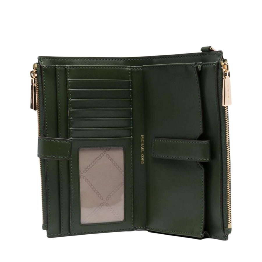 Michael Kors Green Jet Set Smartphone Wristlet Strap Wallet