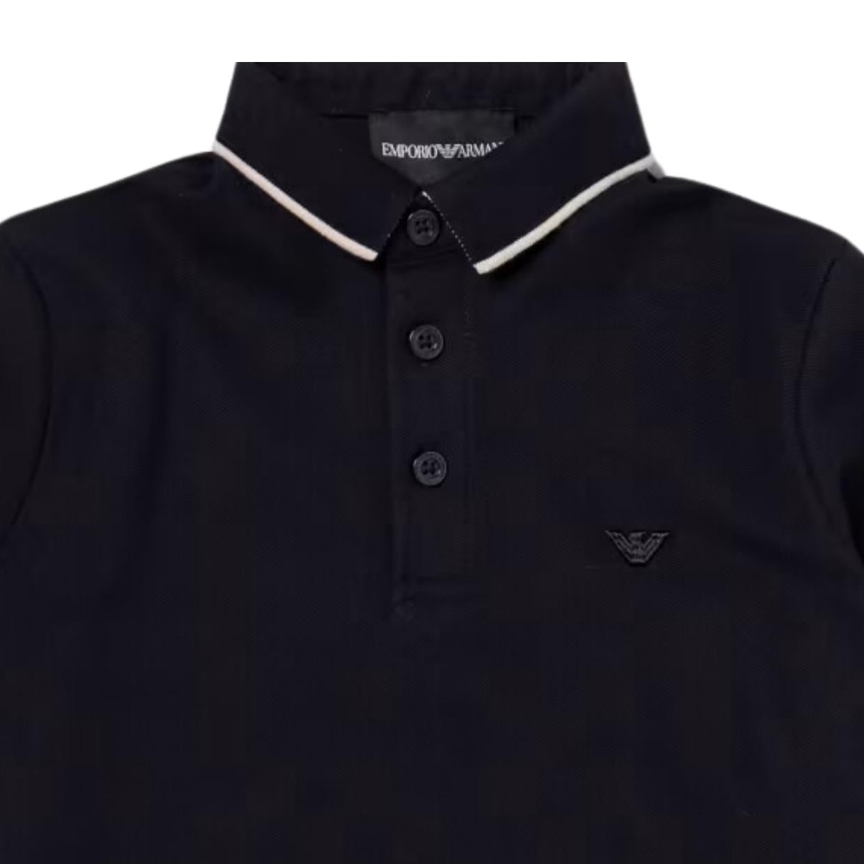 Emporio Armani Logo Tape Dark Navy Polo Shirt