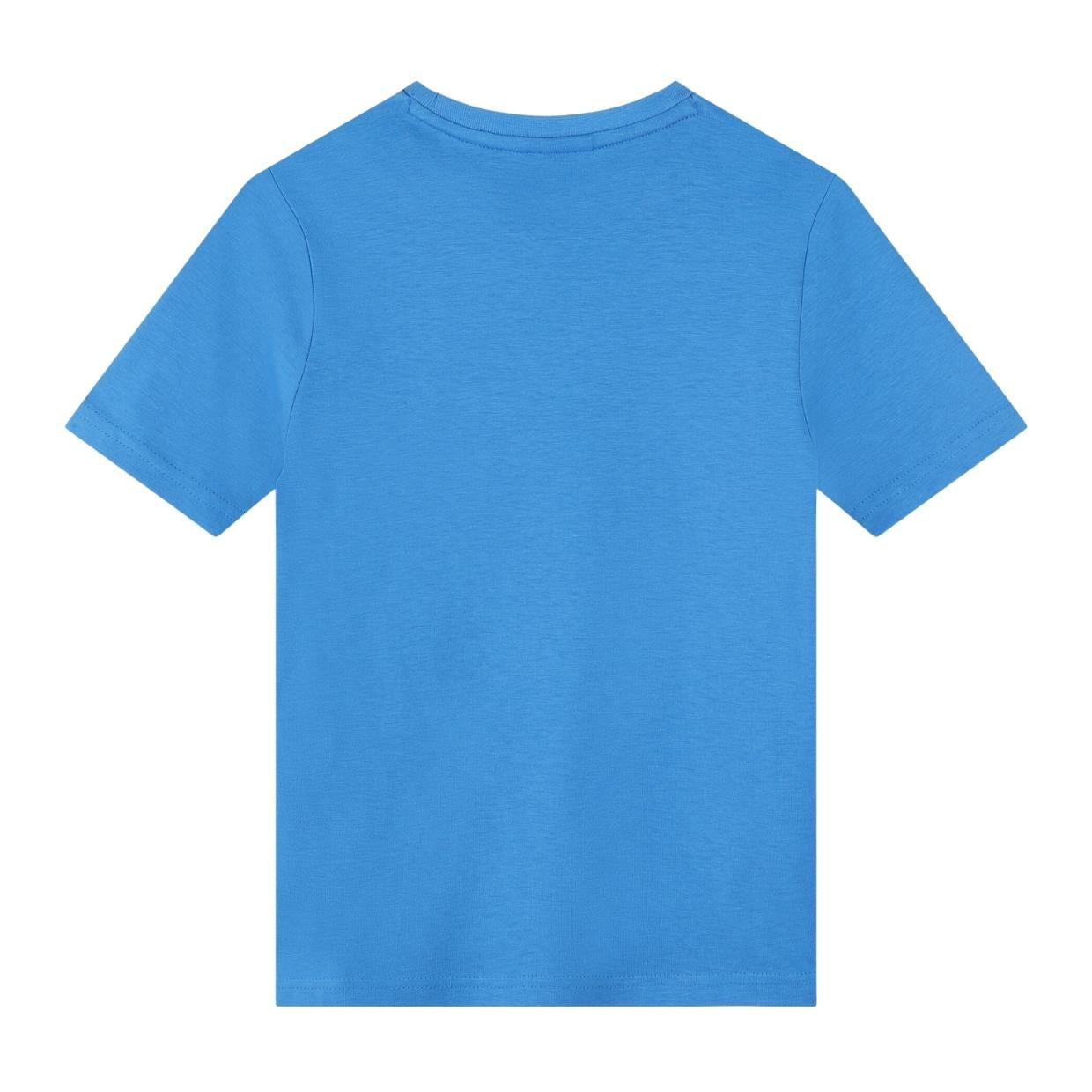 BOSS Kids Vertical Logo Blue T-Shirt