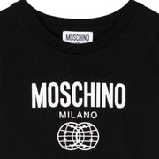 Moschino Kids Double Smiley Logo Black T-Shirt