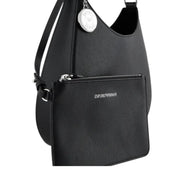 Emporio Armani Logo Charm Black Shoulder Bag