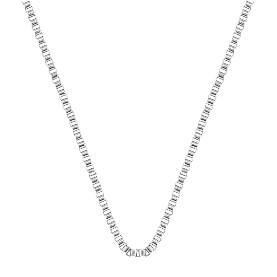 BOSS Cube-Shaped Chain Link Sliver Necklace