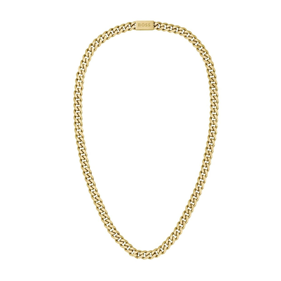 BOSS Chain Link Yellow Gold Necklace