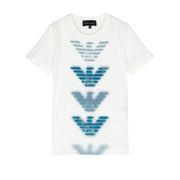 Emporio Armani Kids High-Tech Effect Eagle Logo Print T-Shirt