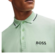 BOSS Paddy Pro Contrast Logo Light Green Polo Shirt