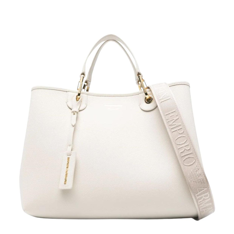 Emporio Armani Medium MyEA Ecru Tote Bag