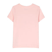 Moschino Kids Embroidered Logo Pink T-Shirt