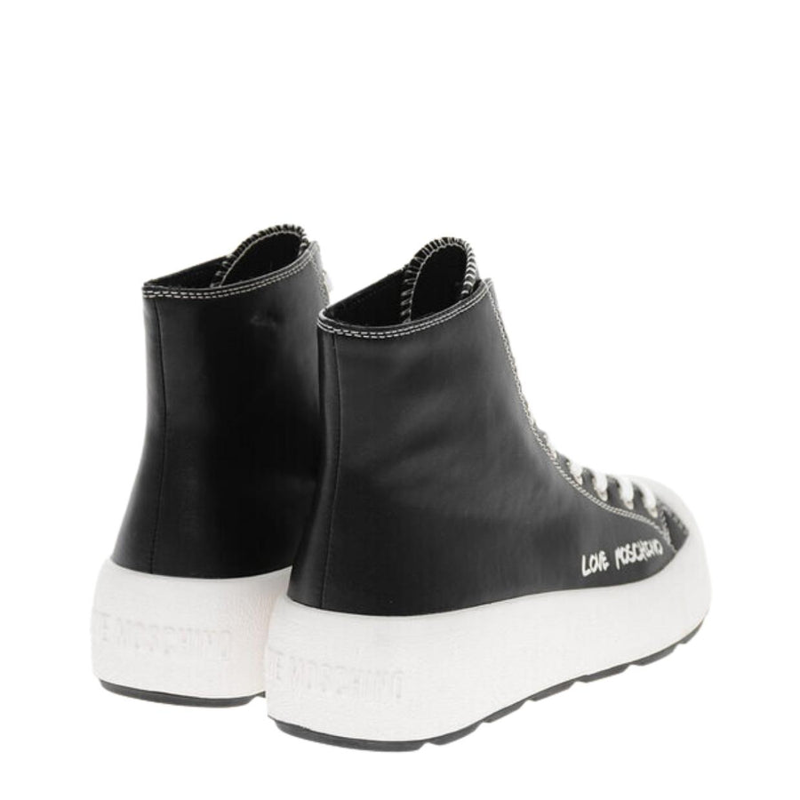 Love Moschino Black & White High-Top Trainers