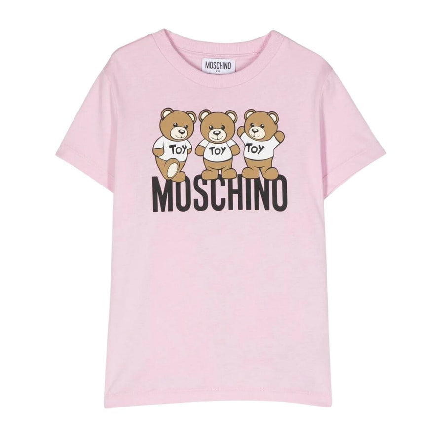 Moschino Kids Printed Teddy Friends Pink T-Shirt