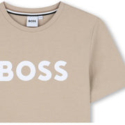 BOSS Kids Printed Logo Stone T-Shirt