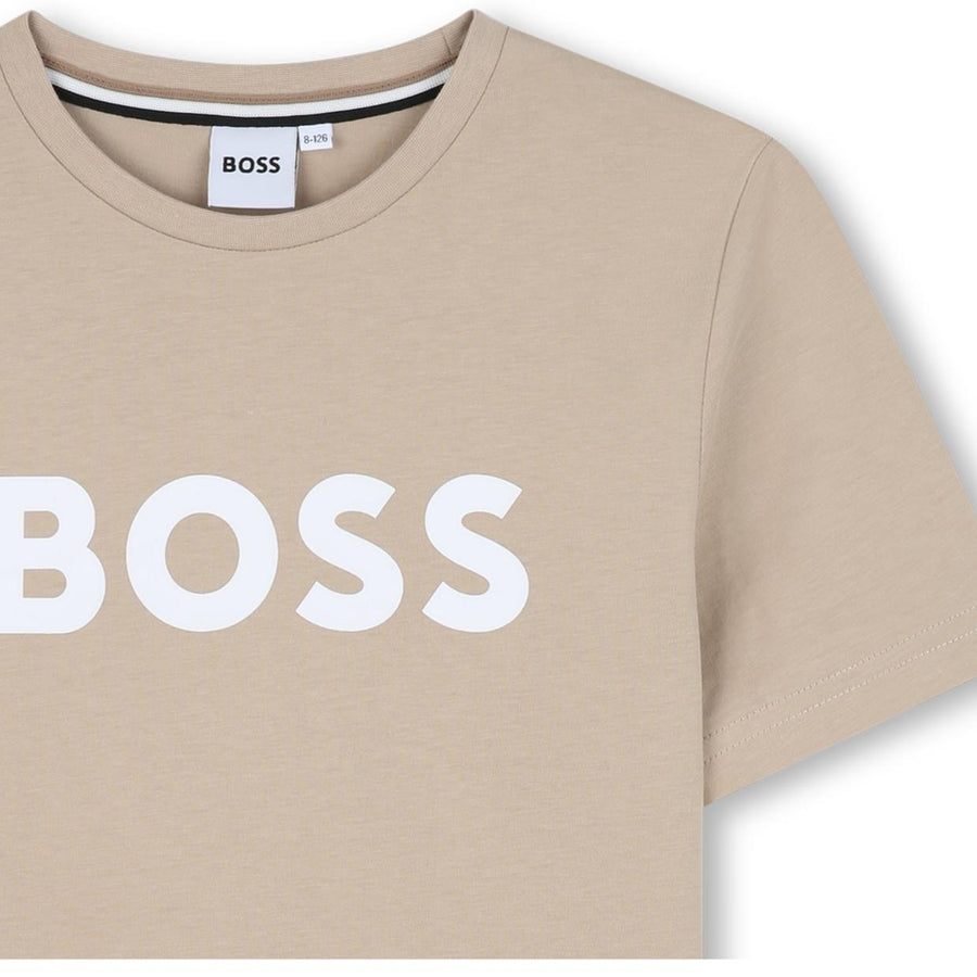 BOSS Kids Printed Logo Stone T-Shirt