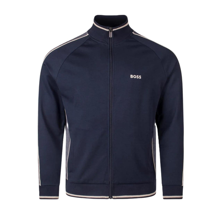 BOSS Embroidered Logo Navy Zip-Up Tracksuit Jacket