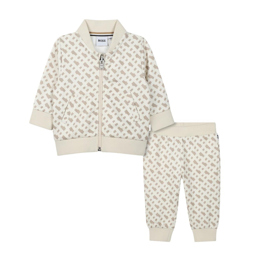 BOSS Baby Sand Double B Monogram Tracksuit Set