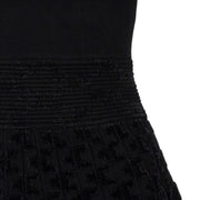 Emporio Armani Black Jacquard Pattern Flared Dress