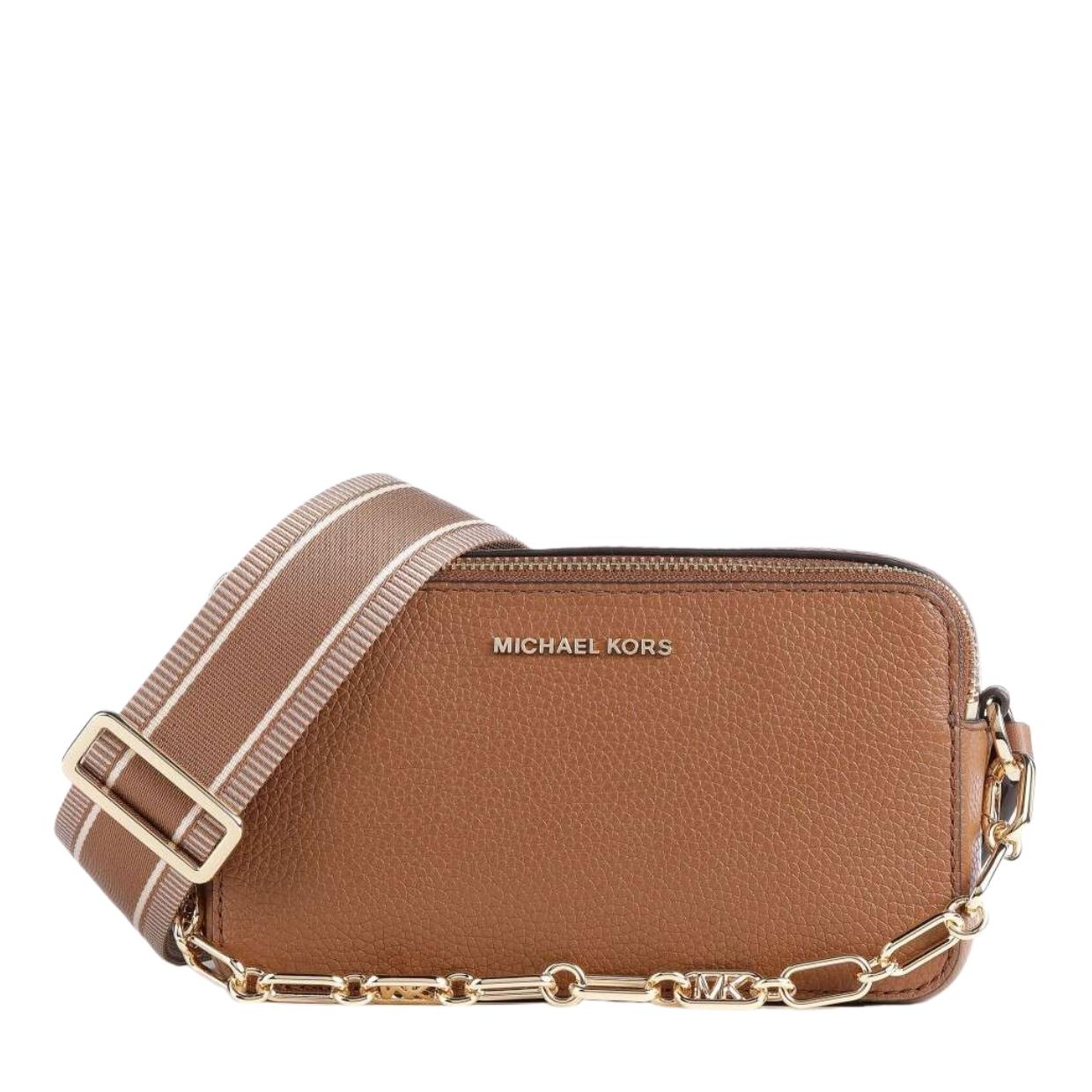Jet set leather crossbody bag Michael Kors Brown in Leather - 16984604