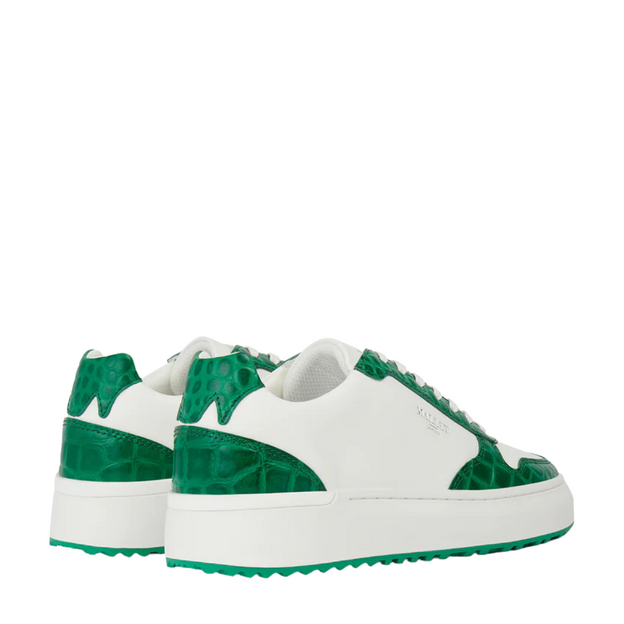Miss Mallet Green Croc Hoxton Trainers