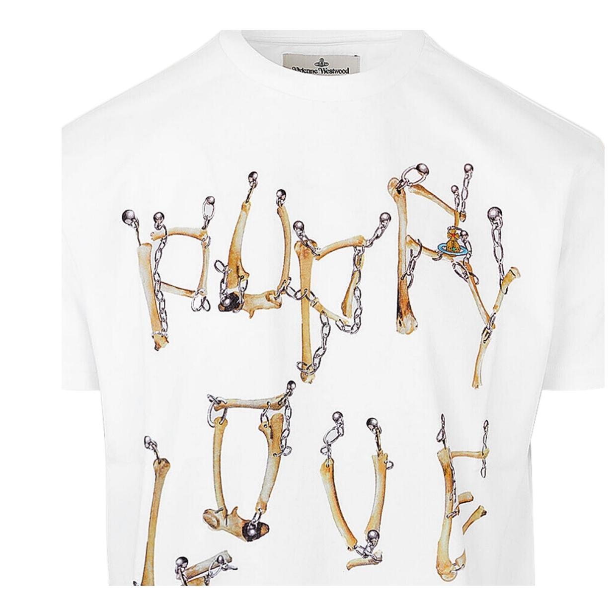Vivienne Westwood Bones 'N Chain Classic White T-Shirt