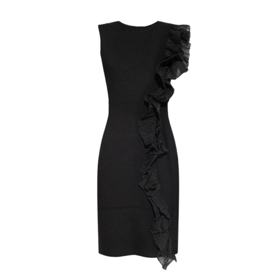 Emporio Armani Black Ruffle Detail Dress