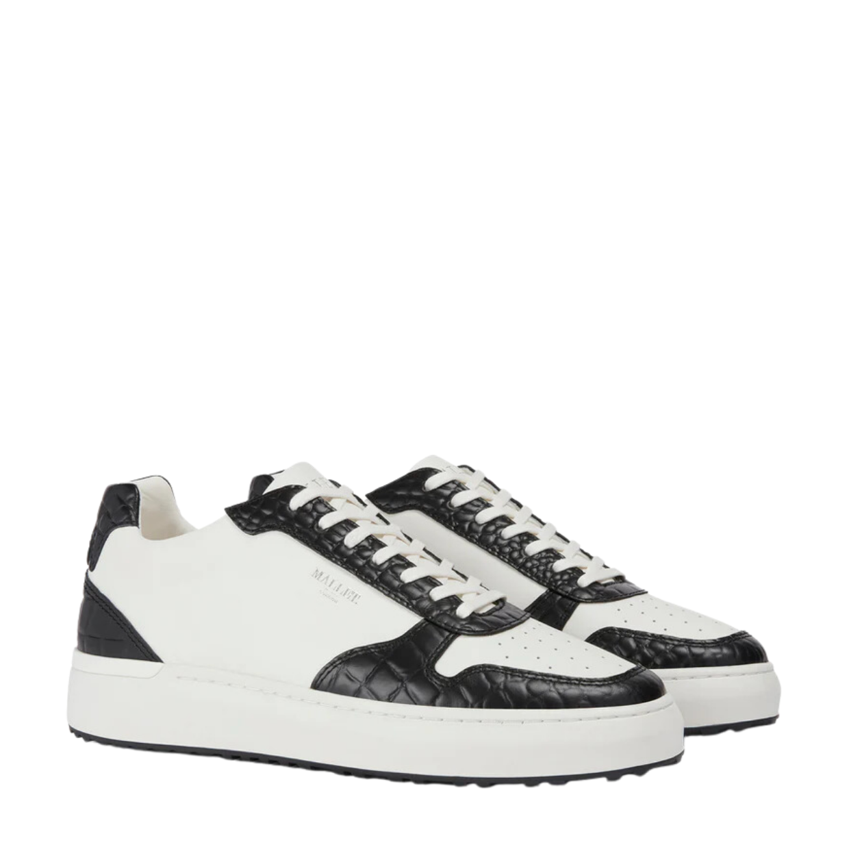 Miss Mallet Black Croc Hoxton 2.0 Trainers