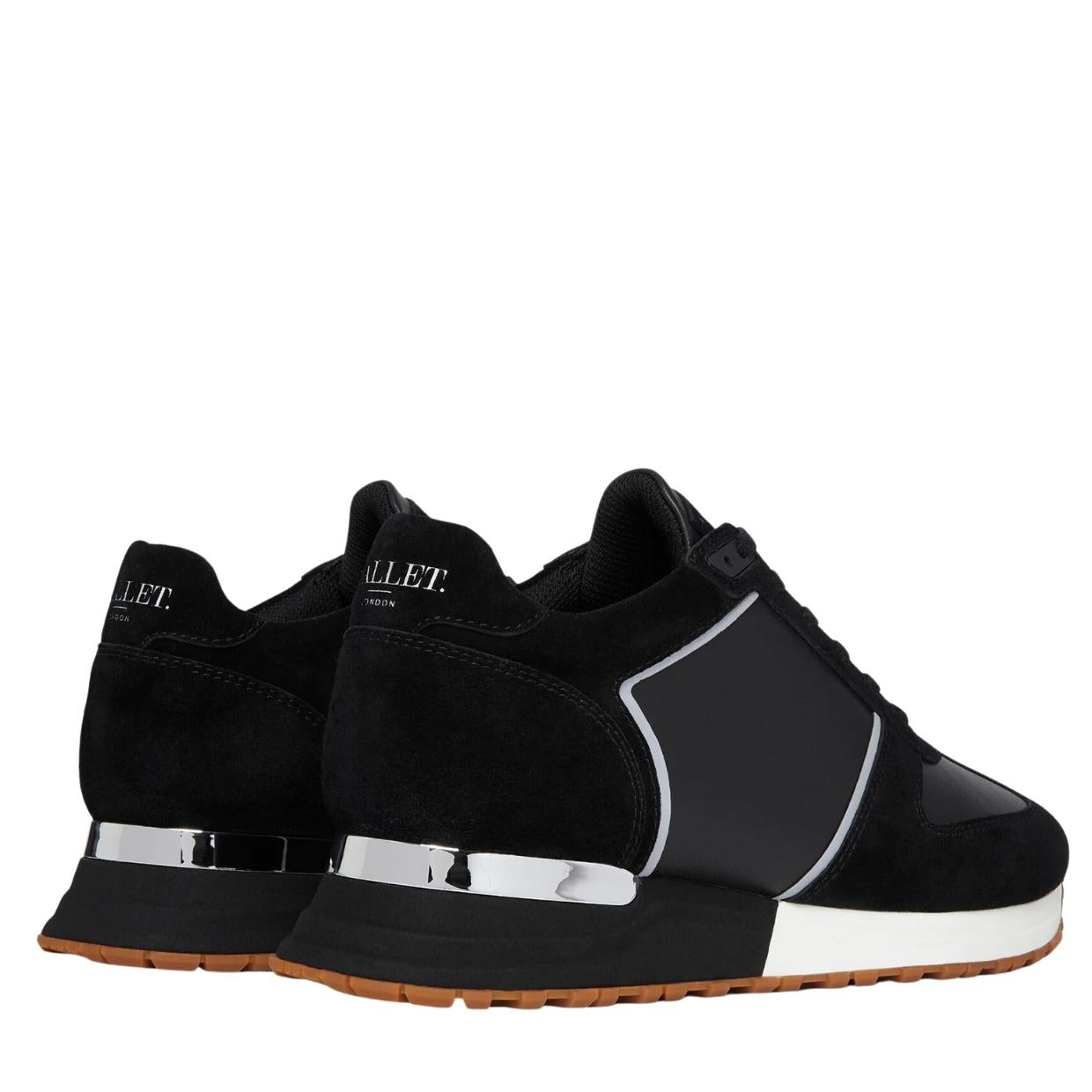 Mallet London New North Black Suede Trainers Retro Designer Wear