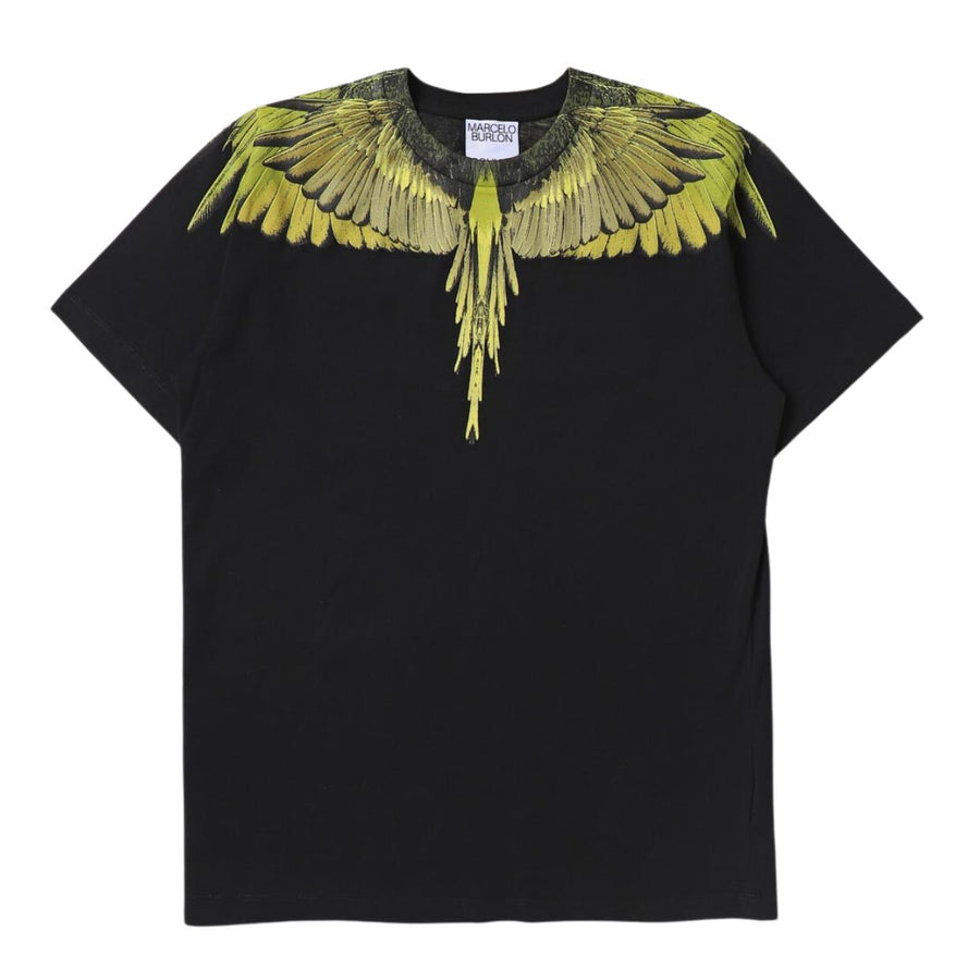 Marcelo Burlon Icon Wings Black & Lime T-Shirt