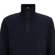 BOSS Dark Blue Logo Stripe Zip-Neck Sweatshirt