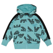 Emporio Armani Kids Eagle Logo Zip Hoodie