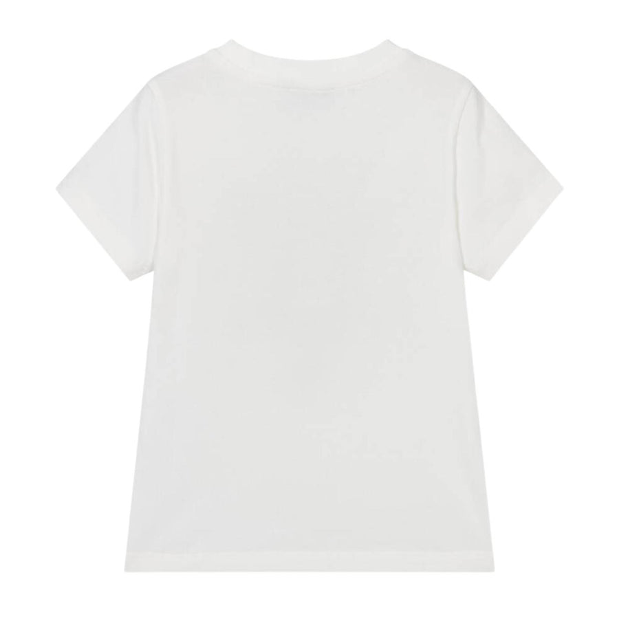 Moschino Kids Embroidered Logo White T-Shirt