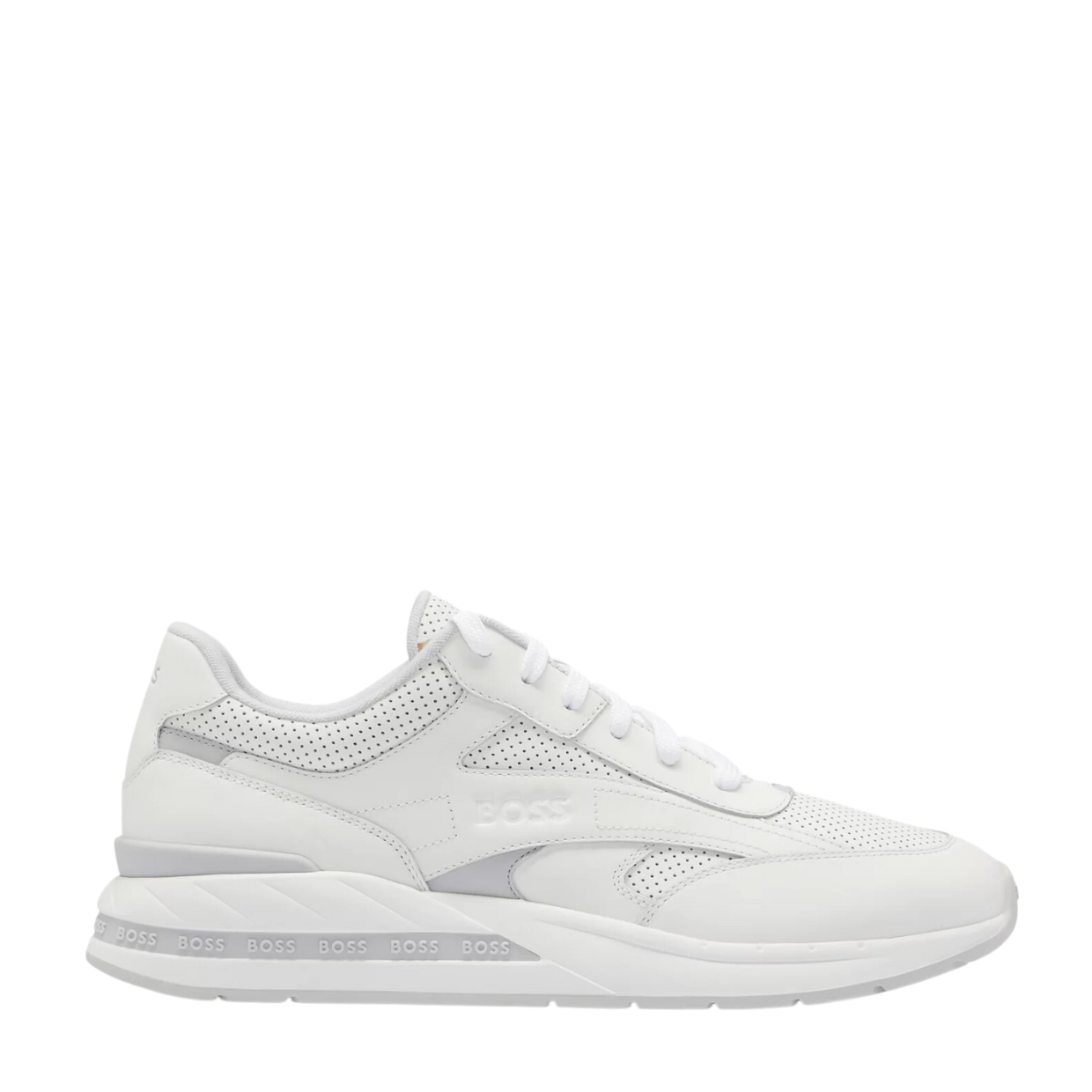 BOSS White Kurt Runner Trainers