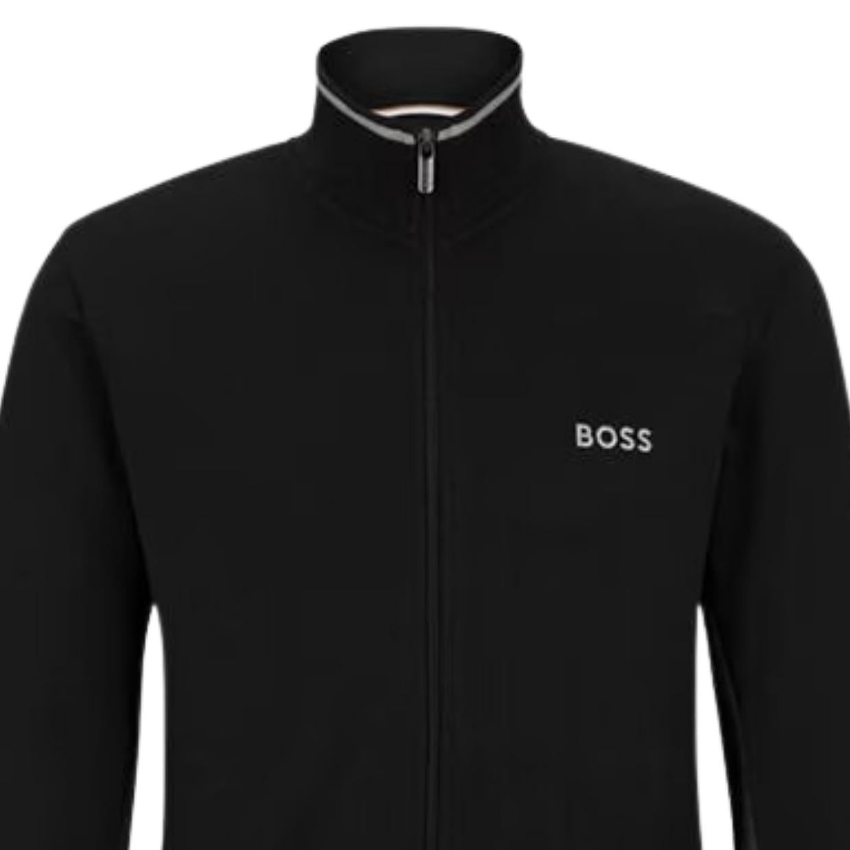 BOSS Embroidered Logo Black Tracksuit Jacket