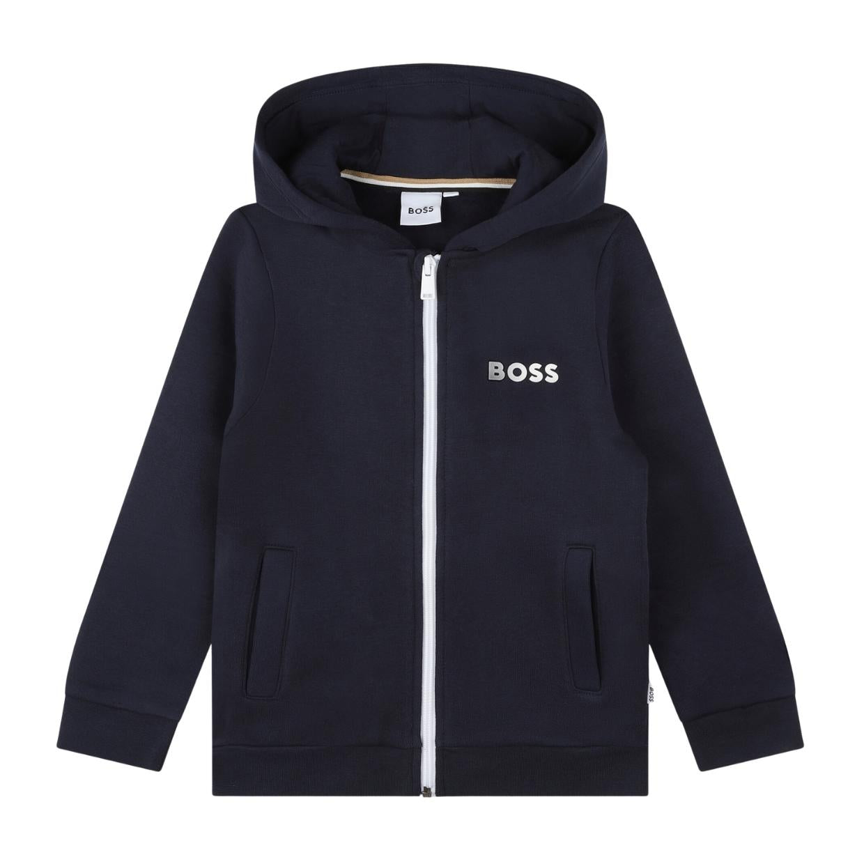 BOSS Kids Logo Navy Two-Piece Tracksuit Set