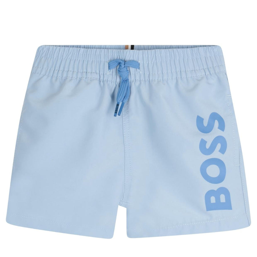 BOSS Baby Printed Logo Persian Blue Swim Shorts