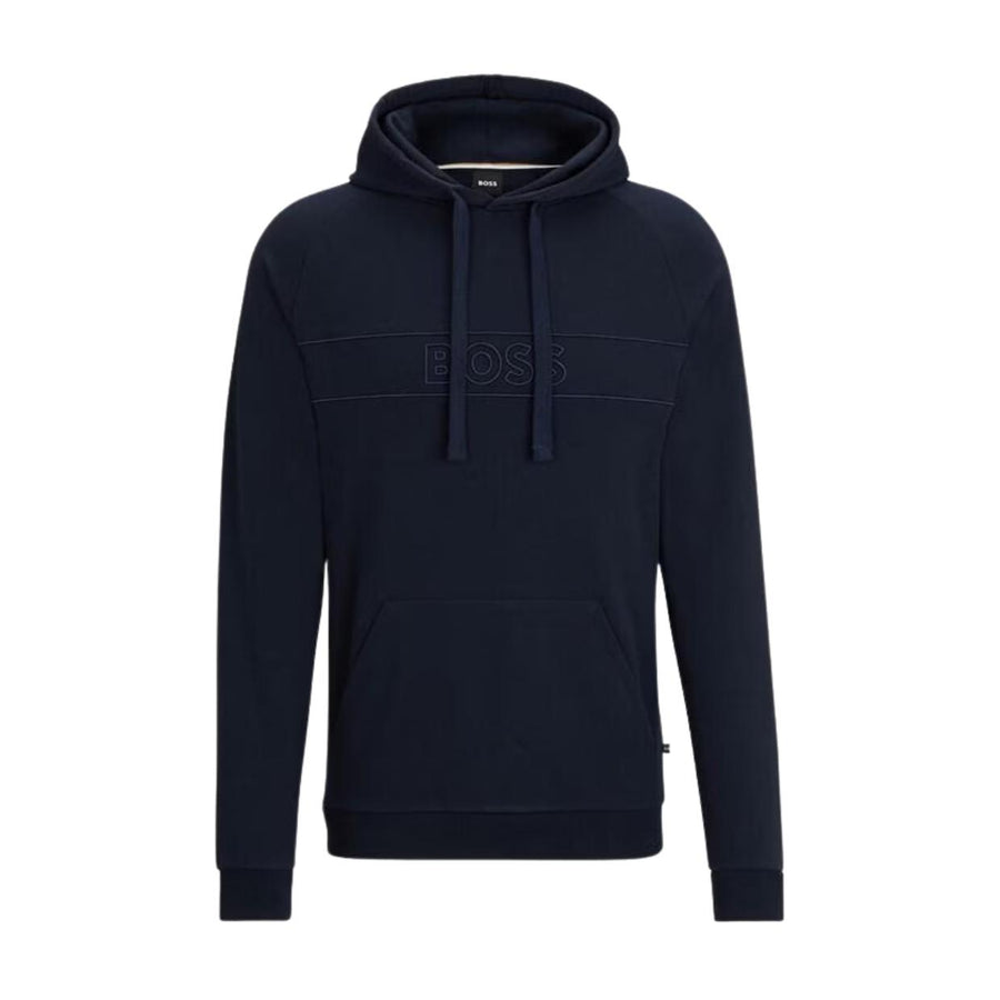 BOSS Embroidered Logo Navy Hoodie