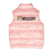 Moschino Kids Teddy Bear Logo Pink Gilet